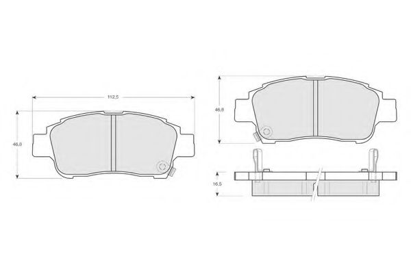 set placute frana,frana disc