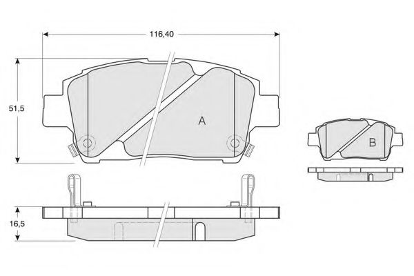 set placute frana,frana disc