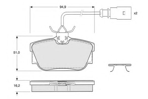 set placute frana,frana disc