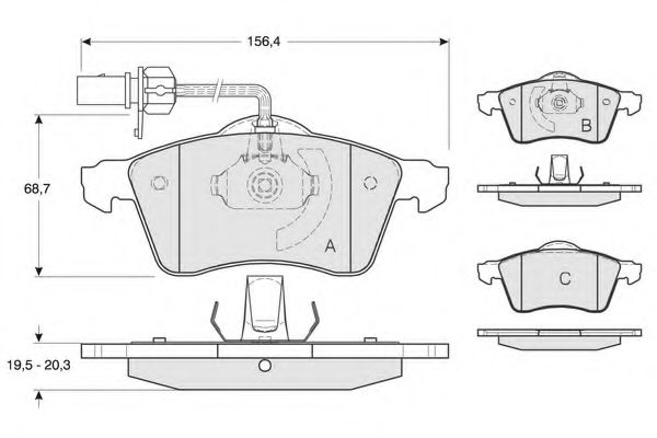 set placute frana,frana disc