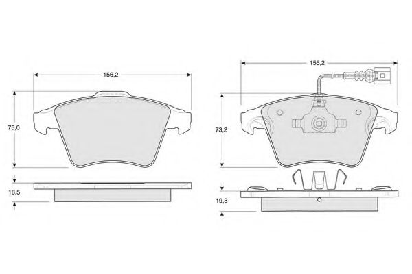 set placute frana,frana disc