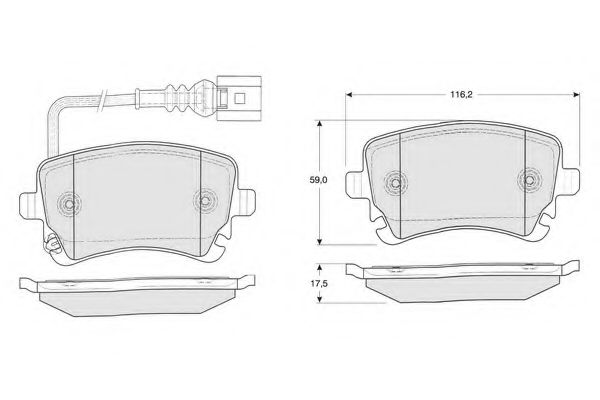 set placute frana,frana disc