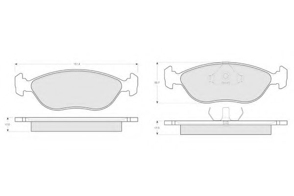 set placute frana,frana disc