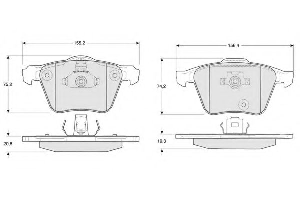 set placute frana,frana disc