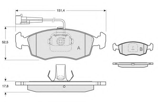 set placute frana,frana disc