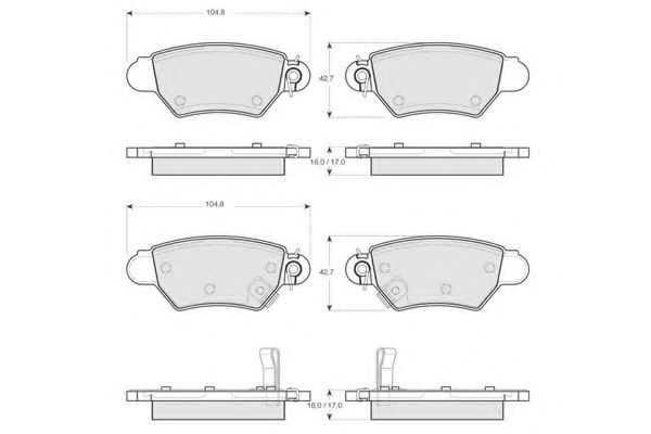 set placute frana,frana disc