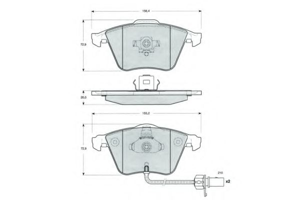 set placute frana,frana disc