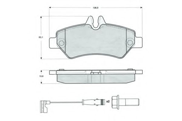 set placute frana,frana disc