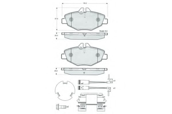 set placute frana,frana disc