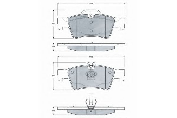 set placute frana,frana disc