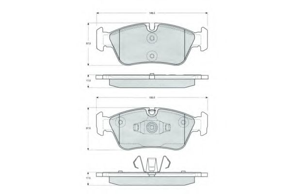 set placute frana,frana disc