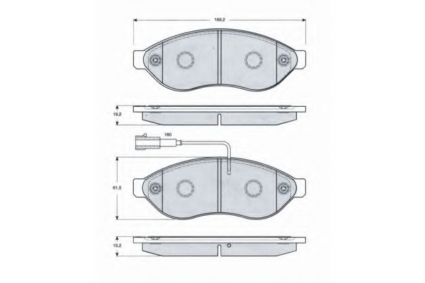 set placute frana,frana disc