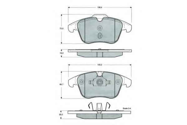 set placute frana,frana disc