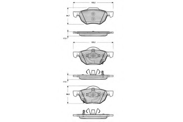 set placute frana,frana disc