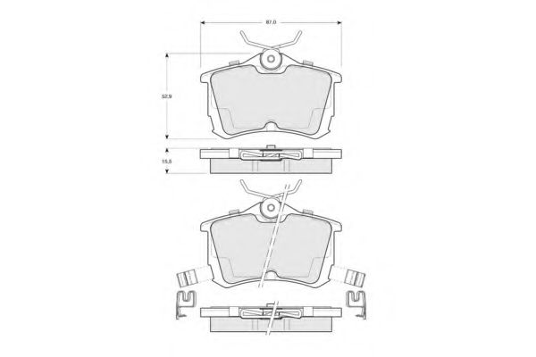 set placute frana,frana disc