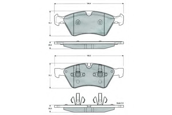 set placute frana,frana disc