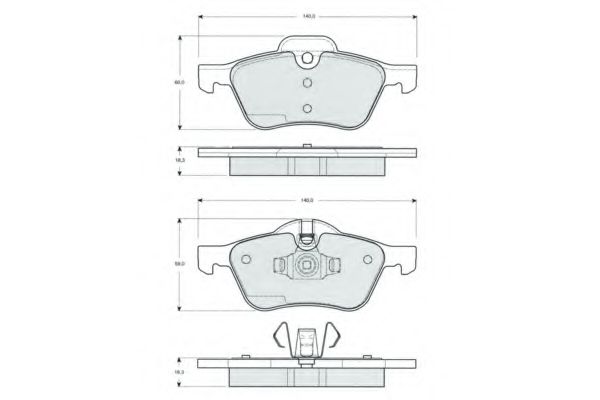 set placute frana,frana disc