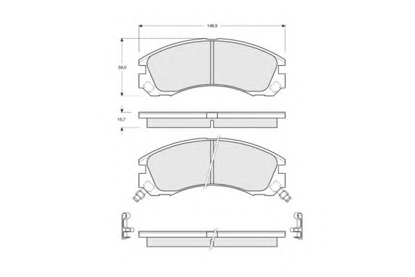 set placute frana,frana disc