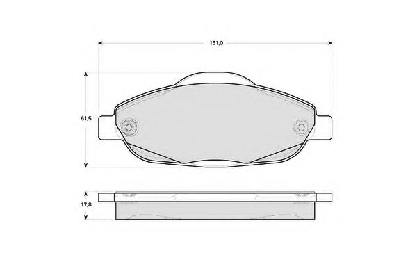 set placute frana,frana disc