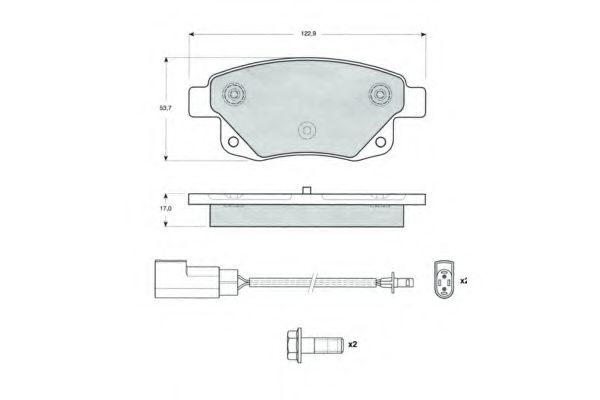 set placute frana,frana disc