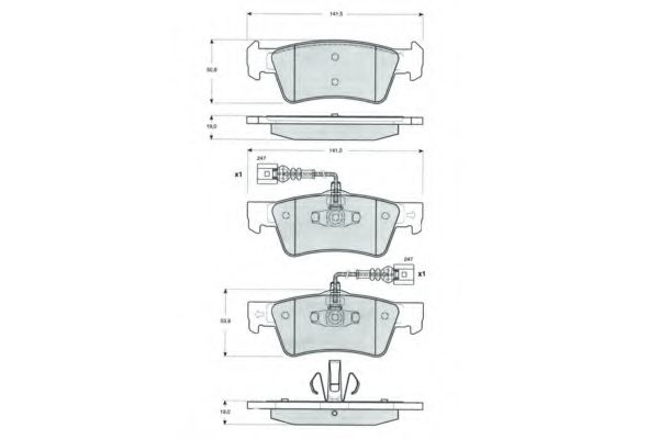 set placute frana,frana disc