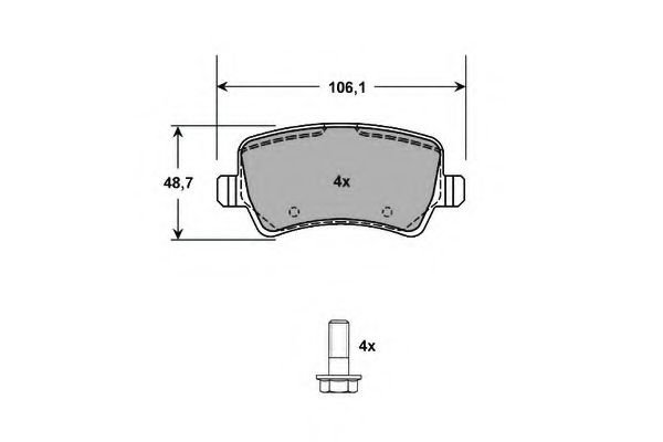 set placute frana,frana disc