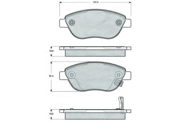 set placute frana,frana disc