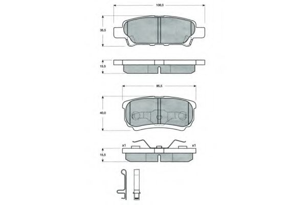 set placute frana,frana disc