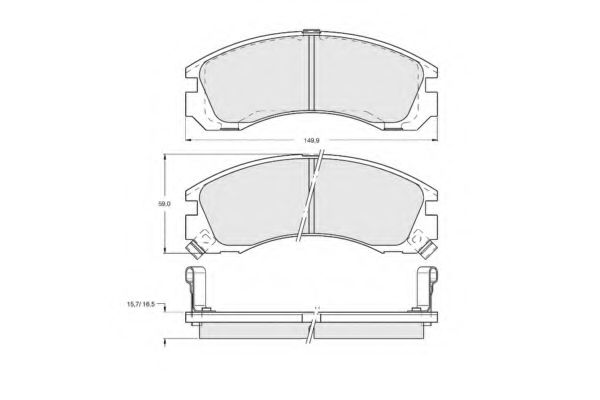 set placute frana,frana disc