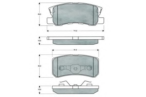 set placute frana,frana disc