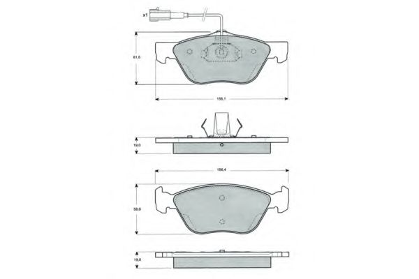 set placute frana,frana disc