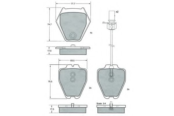 set placute frana,frana disc