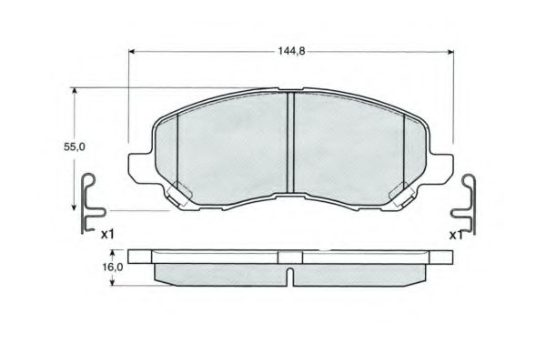 set placute frana,frana disc