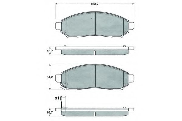 set placute frana,frana disc