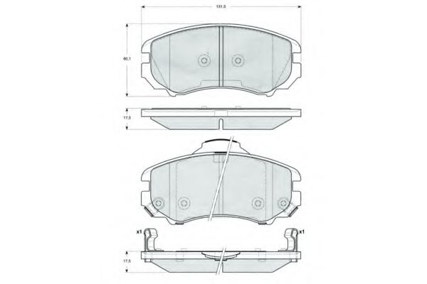 set placute frana,frana disc