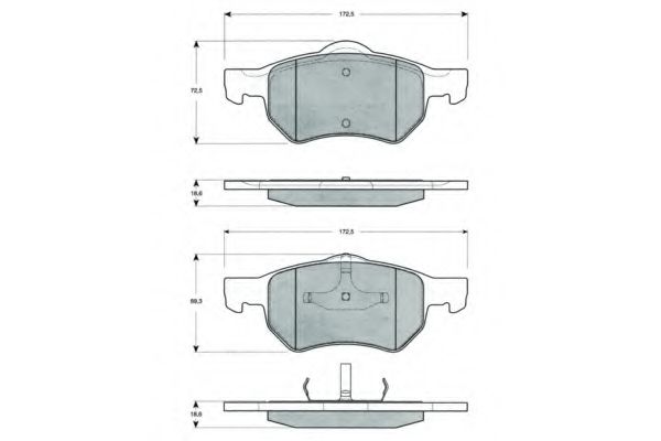 set placute frana,frana disc