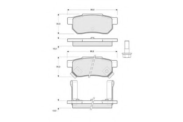 set placute frana,frana disc