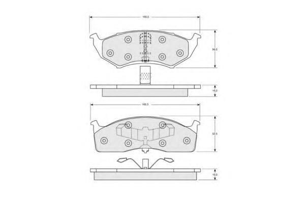 set placute frana,frana disc