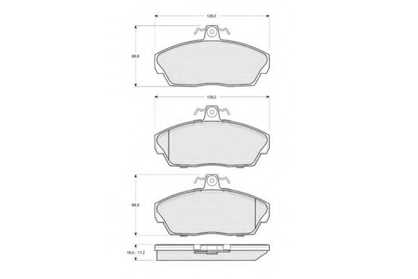 set placute frana,frana disc