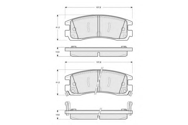 set placute frana,frana disc