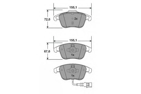 set placute frana,frana disc