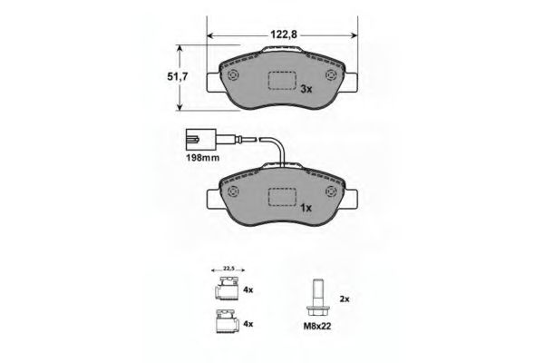 set placute frana,frana disc