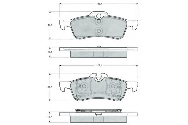 set placute frana,frana disc