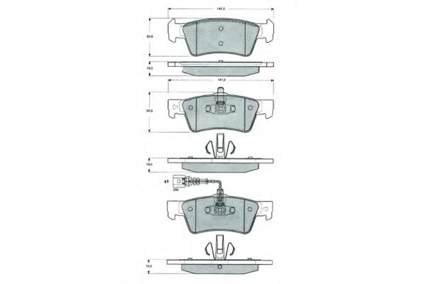 set placute frana,frana disc