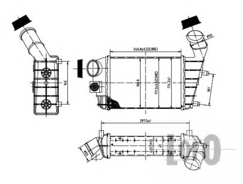 Intercooler, compresor
