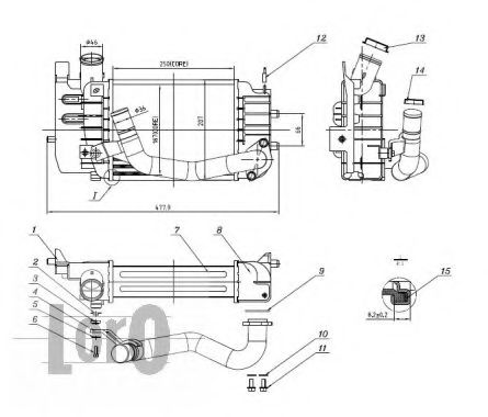 Intercooler, compresor
