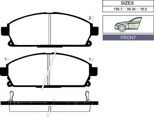 set placute frana,frana disc