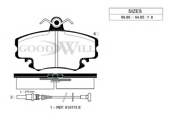 set placute frana,frana disc