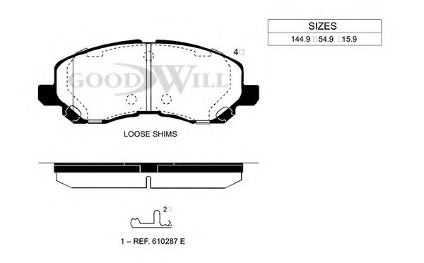 set placute frana,frana disc