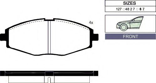 set placute frana,frana disc